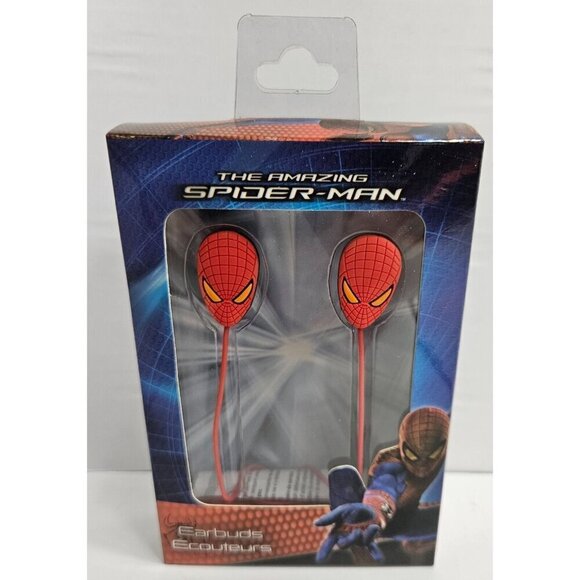 Amazing Spider-Man Kids Stereo Earbuds, Wired 3.5mm Headphones - Picture 1 of 4
